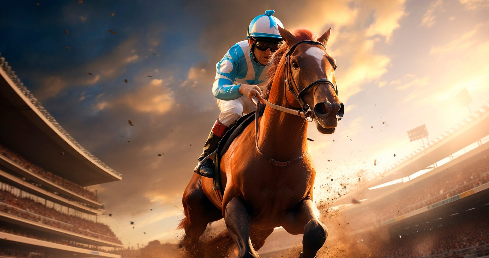 A person riding horse