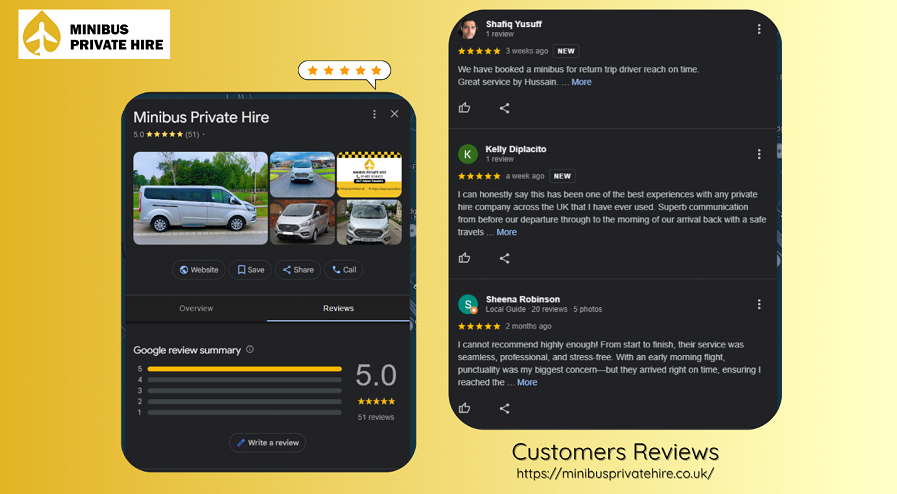 Customer Reviews about Minibus private hire