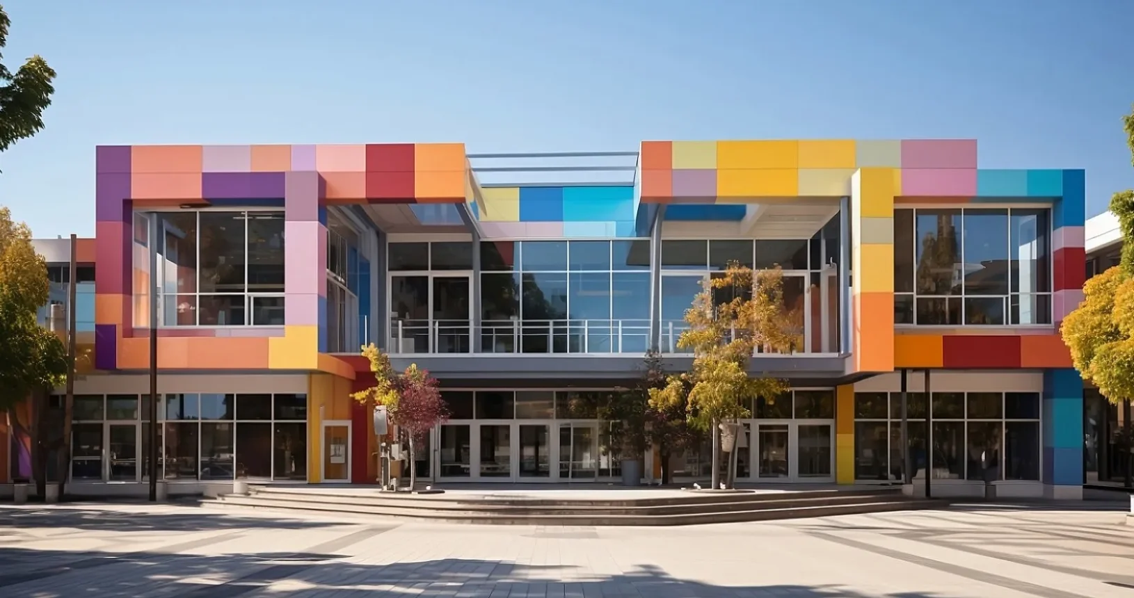 A colorful building